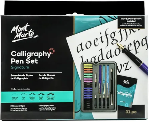 Vista 7 de Mont Marte set de plumas para caligrafía, 33 piezas