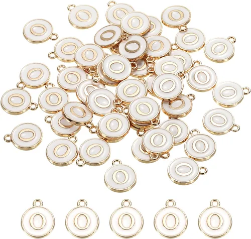Vista 12 de MECCANIXITY Dije de Letras del Alfabeto de Doble Cara, para Hacer Collar, Pulsera, Pendientes, Joyería