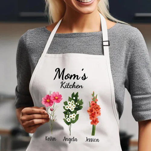 Vista 7 de 7th Hill Delantal Personalizado para Mujeres, Regalos Personalizados para Mamá, Regalos de Abuela, Regalos del Día de la Madre para Mujeres, Regalos