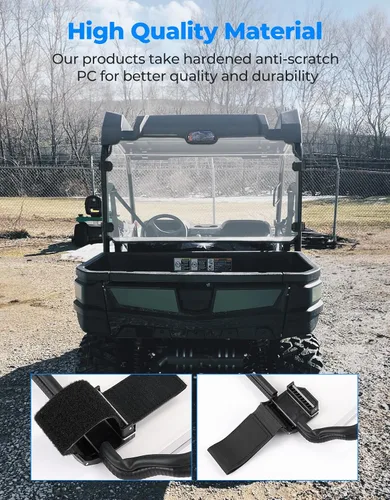 Vista 4 de KEMIMOTO Parabrisas Trasero Compatible con John Deere Gator XUV 550 560 590i 590E 590M RSX850i Sport Trail RSX860i No para Modelos S4 Ventana