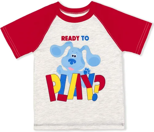 Vista 3 de Nickelodeon Blues Clues Boys 2 Pack T-Shirts for Toddler BlueGrey