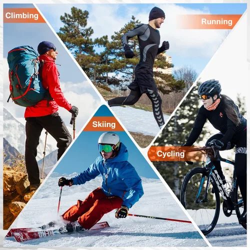 Vista 9 de Guantes de invierno para hombres y mujeres, guantes térmicos extendidos para hombres