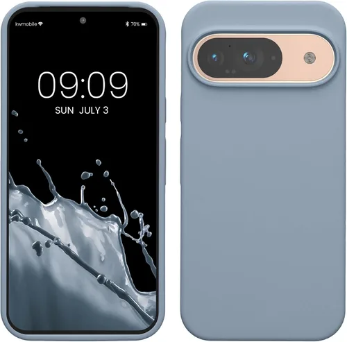 Vista 23 de kwmobile Funda Compatible con Google Pixel 6 Pro - Funda de Teléfono de Silicona TPU con Acabado Suave - Azul Caribe