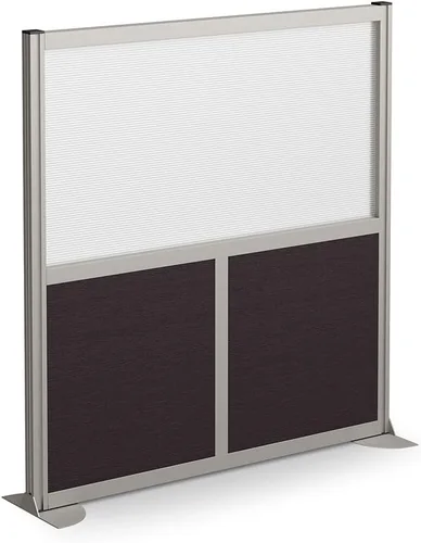 Vista 3 de NBF - Divisor de pared de panel de privacidad para cubículo, separador de habitación moderno, panel divisor de habitación portátil de pie sin Nogal