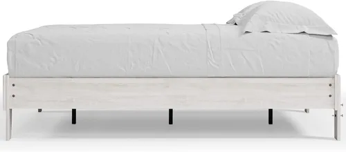 Vista 15 de Signature Design by Ashley - Base de cama con plataforma de granja casual Shawburn, tamaño matrimonial, cal desgastada