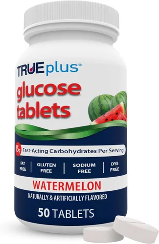 Vista 38 de TRUEplus® Tabletas de glucosa, sabor surtido (uva, frambuesa, naranja), botella de 50 unidades (1)