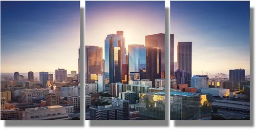 Vista 11 de LSIUHWUWI Lienzo impreso en lienzo con diseño panorámico de paisaje urbano de Tucson de Estados Unidos, cima de la montaña A para Arizona, arte