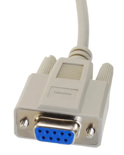 Vista 2 de CablesOnline - Cable de extensión DB9 Serial macho a hembra de 9 hilos recto a través de cable de extensión (S-3100)