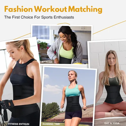Vista 6 de FeelinGirl Fajas Colombianas Underbust 3 Segmented Waist Trainer Corsets Body Shaper Hook And Eye Black