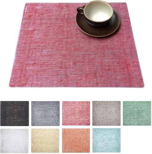 Vista 13 de Modern-Twist Mantel individual rectangular de silicona de 14 x 16 pulgadas, 100% silicona de grado alimenticio, estampado Asawa en niveles, paquete