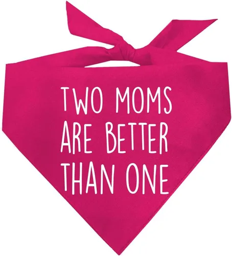 Vista 13 de Two Moms are Better Than One - Bandana para perro para el día de la madre, triángulo ajustable 100% algodón, fabricada en Estados Unidos, Día