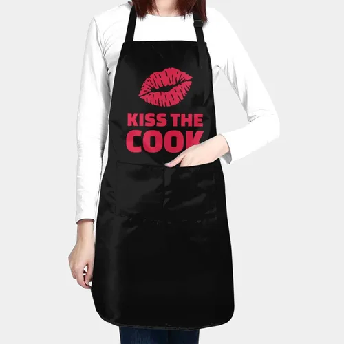 Vista 2 de Delantal ajustable con babero para hombres y mujeres, chef, cocina, barbacoa, parrilla