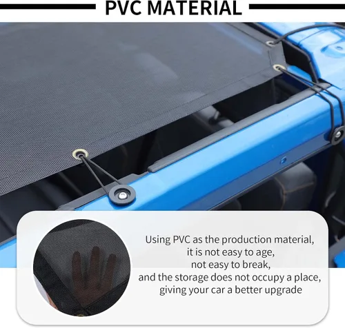 Vista 6 de JWWY Parasol de malla para el sol, protección solar para bikini en la parte superior del techo, malla de protección solar para 2021-2026+ Ford
