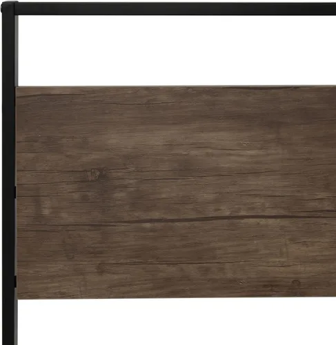 Vista 6 de Anwick Base de cama de tamaño individual con cabecera de madera/plataforma de metal alto/cama de plataforma individual para niños, con espacio