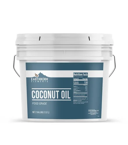 Vista 5 de Earthborn Elements Aceite de coco (55 fl oz), no hidrogenado, de grado alimenticio, siempre puro