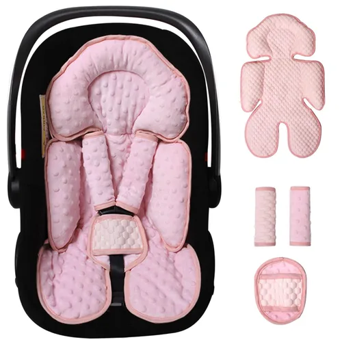 Vista 10 de Inserto reversible para asiento de coche para bebé, almohada de apoyo para cabeza y cuerpo de 2 en 1 para recién nacidos y niños pequeños, cojín