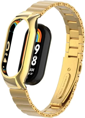 Vista 8 de HOPMC Correa de reloj compatible con Xiaomi mi Band 8 correas ajustables con hebilla de metal impermeable correa de repuesto accesorios