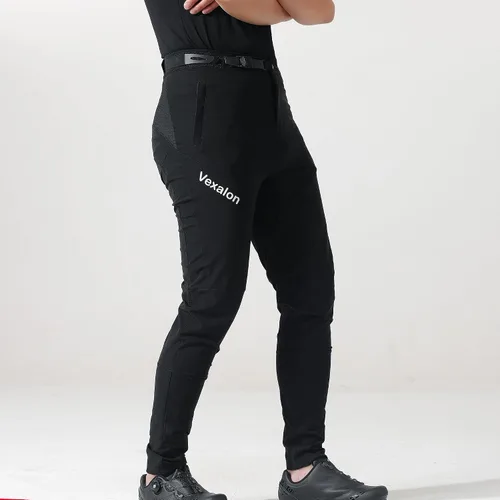 Vista 4 de VEXALON Pantalones de ciclismo de montaña, BMX para hombre, de secado rápido, ligeros, transpirables, para ciclismo, descenso, ciclismo