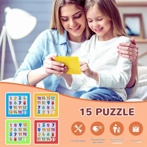 Vista 5 de Sumind Rompecabezas de 8 piezas de 15 números para niños, juego