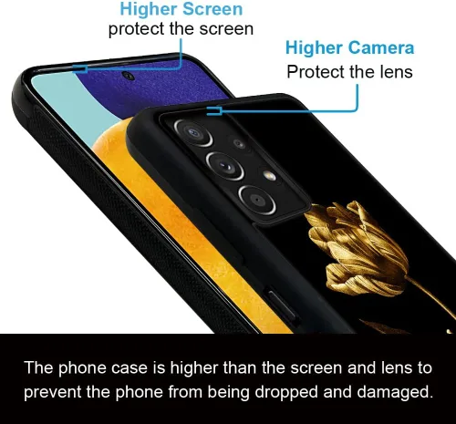 Vista 4 de DAIZAG Funda compatible con Samsung Galaxy A23, protección completa, a prueba de golpes, antiarañazos, funda de poliuretano termoplástico para Arte