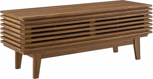 Vista 19 de Modway Render - Mueble moderno de mediados de siglo para mesa de bufé o TV de 160 cm, color nogal