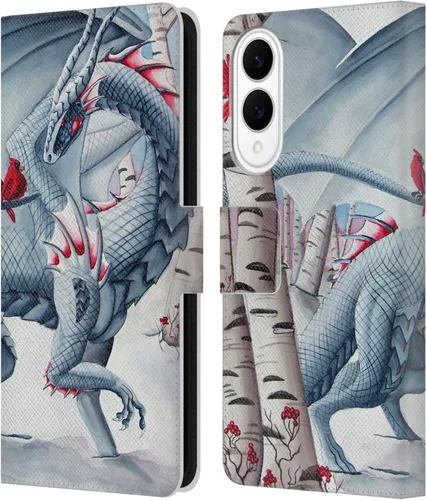 Vista 151 de Head Case Designs Officially Licensed Carla Morrow Galactic Entrancement Dragons Leather Wallet Case Compatible with Samsung Galaxy A07 4G