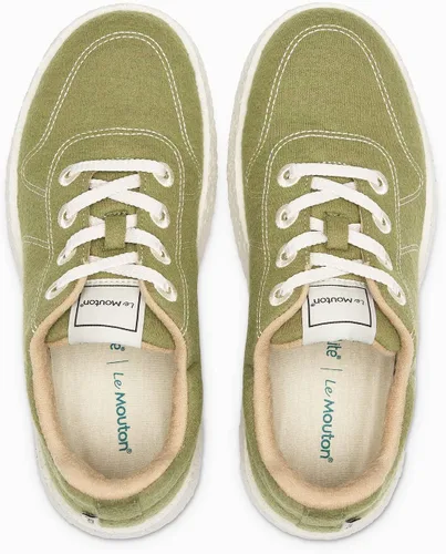 Vista 6 de LE Mouton Mate - Zapatos cómodos de lana merino para caminar Zapatos de plataforma para hombres y mujeres Zapatos deportivos ligeros ecológicos