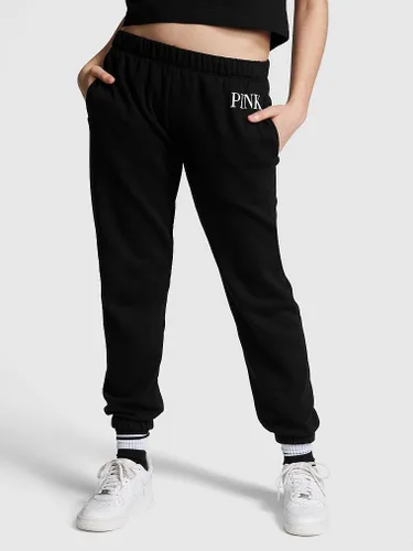 Vista 2 de Victoria's Secret Pantalones deportivos holgados de forro polar rosa