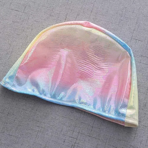 Vista 6 de HIHCBF Traje de baño de una pieza para niñas con volantes Tutú con gorra de sirena y escala, ropa de playa
