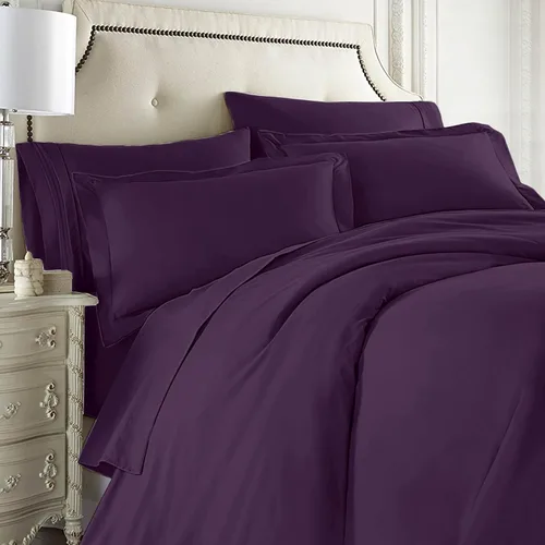Vista 8 de Clara Clark Juego completo de ropa de cama de 5 piezas que incluye sábanas bajeras y planas, funda de edredón, fundas de almohada