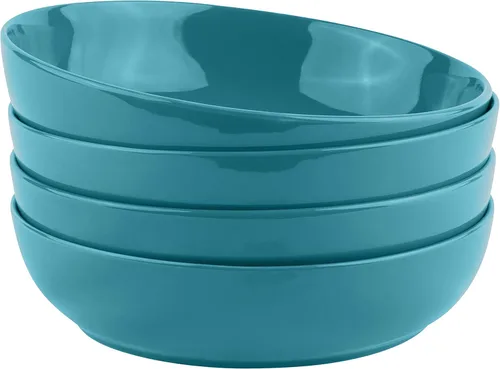 Vista 12 de KooK Tazón para pasta, ensaladeras, sopa, cuencos para servir, cerámica, gran capacidad, apto para microondas y lavavajillas, juego de 4, 40 onzas