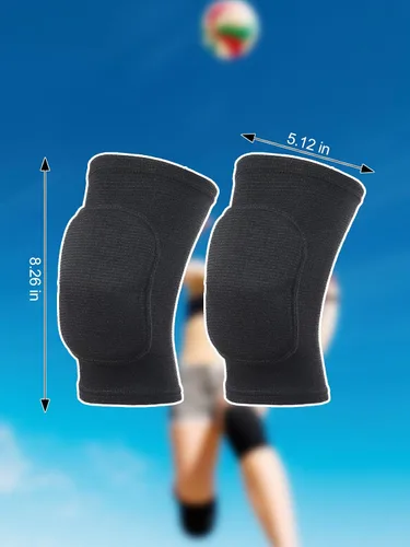Vista 4 de Rodilleras de voleibol para mujeres, hombres y jóvenes, rodillera suave y transpirable para baloncesto, fútbol, baile, yoga, tenis, correr