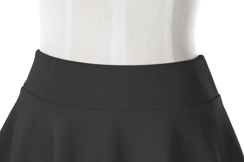 Vista 6 de Urban CoCo Women's Basic Versatile Stretchy Flared Casual Midi Skater Skirt