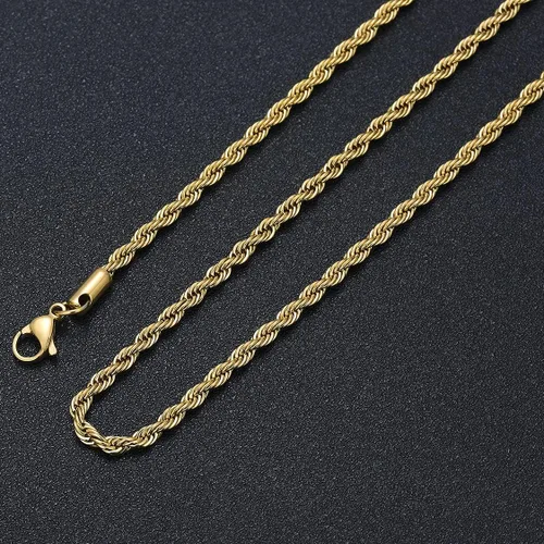 Vista 4 de Collar de espiga para mujer, collar de cadena plana de serpiente con relleno de oro de 14 quilates, collar de cadena de hueso de serpiente de 1.6