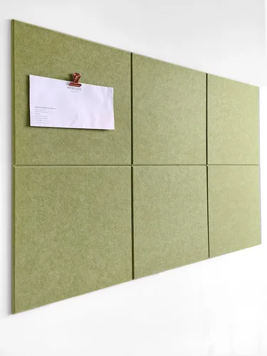 Vista 63 de Tabla de corcho alternativa de 24 x 36 pulgadas, paquete de 6 azulejos de pared de fieltro con pestañas adhesivas extraíbles seguras, tableros