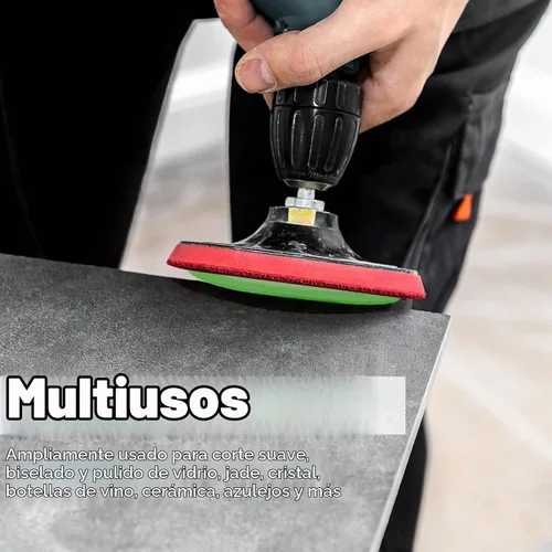 Vista 9 de Disco de corte de vidrio para amoladora angular de 4-1/2 pulgadas, 5 unidades de disco de corte de diamante de cerámica de vidrio de 7/8 pulgadas