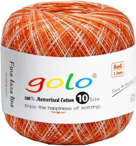Vista 42 de Golo - 3 bolas de hilo de ganchillo tamaño 10, hilo de crochet para tejer a mano 102