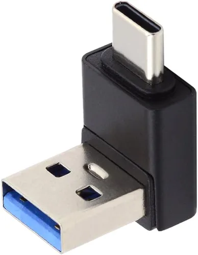 Vista 13 de xiwai USB3.0 tipo A macho a USB 3.1 tipo C macho hacia arriba opuesto en forma de U en ángulo trasero 90 grados adaptador de carga de datos 10Gbps