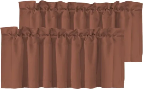 Vista 13 de H.VERSAILTEX - Cenefa térmica para ventana con dobladillo para barra, para oscurecer las habitaciones; ideales para la cocina, 52” x 18” Gris paloma