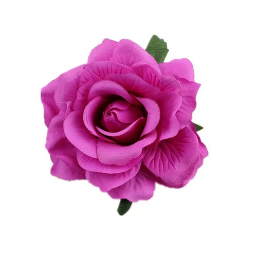 Vista 5 de Broche de flores para el pelo de rosa para mujer, para tocado de novia, bailarina flamenca, paquete de 10 unidades (mezcla de 10 colores)