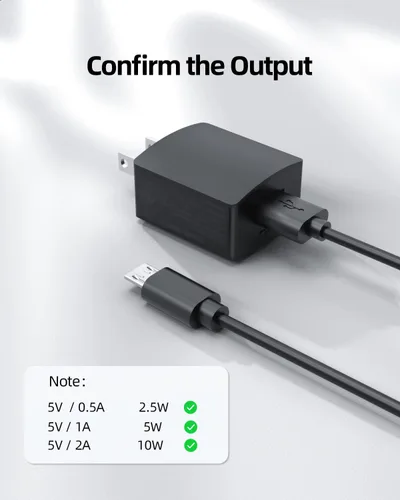 Vista 3 de Adaptador de CA para Nintendo NES Classic Edition 2016, Super NES Classic 2017, consola clásica Playstation con cable de cargador micro USB de 5