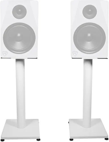 Vista 9 de Rockville RS21B - Soportes para altavoces de estantería de 21 pulgadas de acero, capacidad de 27 kg, gestión de cables, almohadillas anti-vibración
