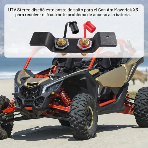 Vista 3 de Poste de batería DICMIC con cables de alto voltaje resistentes al agua para Can Am Maverick X3, se adapta a agujeros y accesorios de fábrica
