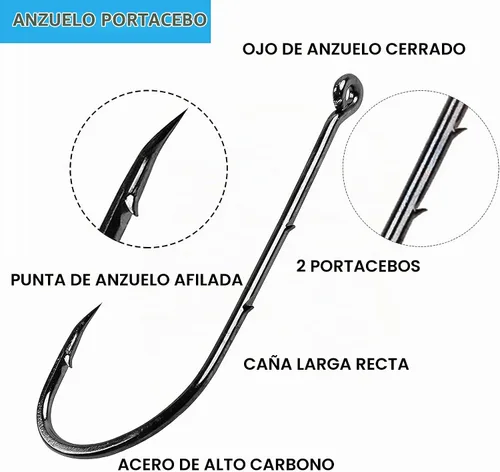 Vista 3 de Kit de aparejos de pesca, 160 piezas de bobbers básicos y ganchos surtidos con círculo de pulpo, ganchos de cebo, pesas de platina, caja de aparejos
