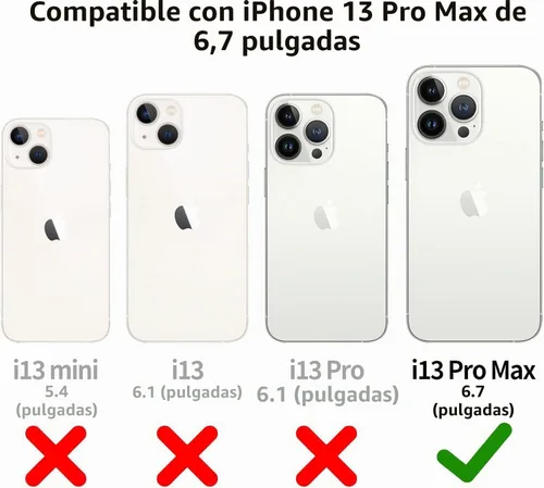 Vista 2 de HianDier Funda tipo cartera compatible con iPhone 13 Pro MAX 5G de 6.7 pulgadas, funda protectora delgada con ranuras para tarjeta de crédito, tapa