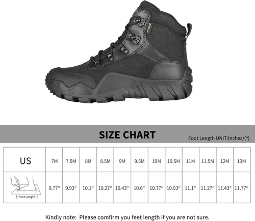 Vista 6 de FREE SOLDIER Men's Waterproof Hiking Boots Military Tactical Boots for Men Outdoor Lightweight Work Boots