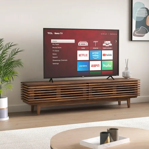 Vista 5 de Smart TV LED Roku 4K de 55 pulgadas TCL 55S425 (2019)