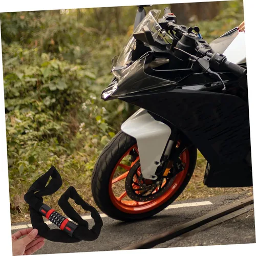Vista 9 de Healifty Carbon Steel Bike Chain Lock Digit Password Anti-Theft Security for Bicycle Mountain Bike Electric Scooter and Portable Lock for Outdoor