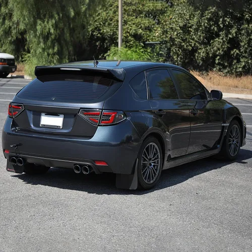 Vista 8 de SPEC-D TUNING - Luces traseras secuenciales negras con barra LED roja compatible con Subaru Impreza WRX 2008-2014, conjunto de par izquierdo