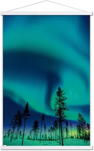 Vista 19 de Trends International Aurora Borealis - Póster de pared, 14.725 x 22.375 pulgadas, versión enmarcada de madera de granero